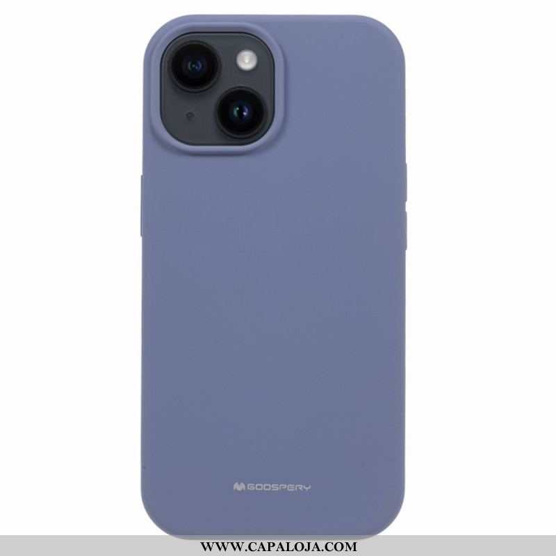 Capa De Celular Para iPhone 15 Plus Silicone Líquido Mercúrio Goospery