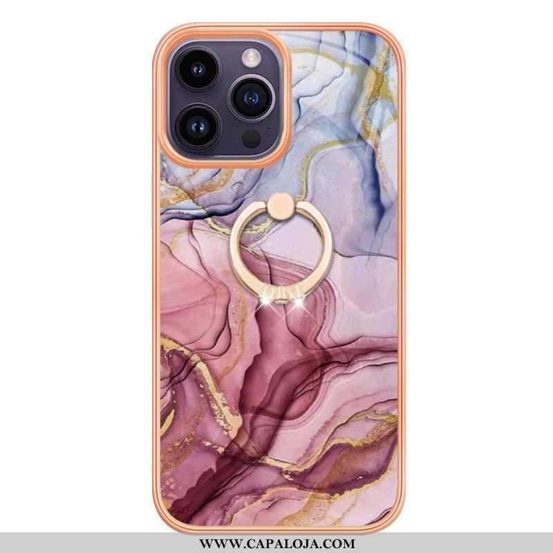 Capa De Celular Para iPhone 15 Pro Max Mármore Com Anel De Suporte