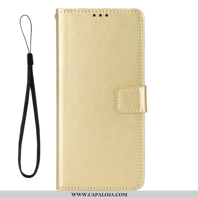 Capa De Couro Para Huawei Mate 50 Pro De Cordão Pulseira De Couro Falso