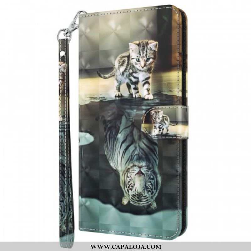 Capa De Couro Para Moto G51 5G Ernesto O Tigre