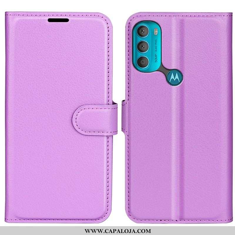 Capa De Couro Para Moto G71 5G Clássico