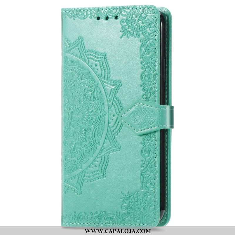 Capa De Couro Para Moto G73 5G Mandala