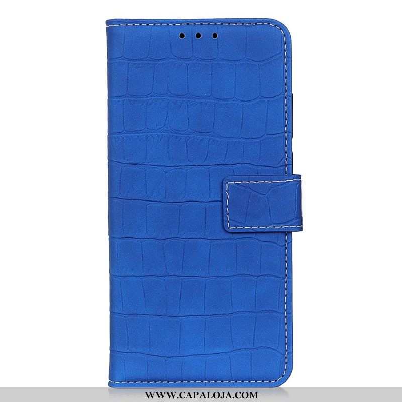 Capa De Couro Para OnePlus 10T 5G Estilo De Pele De Crocodilo