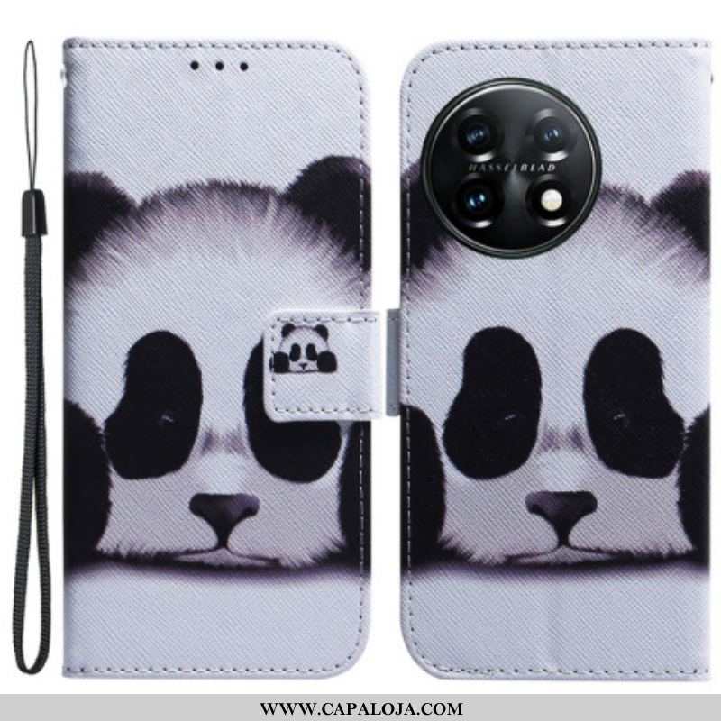 Capa De Couro Para OnePlus 11 5G Panda