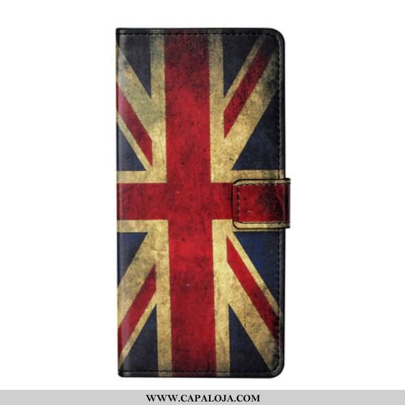 Capa De Couro Para OnePlus Nord 2 5G Bandeira Da Inglaterra