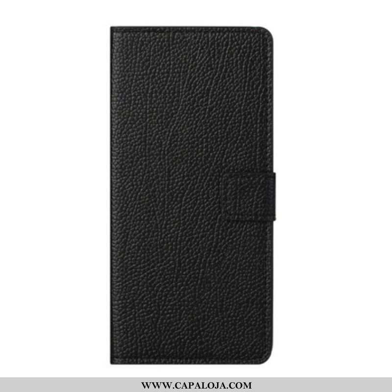 Capa De Couro Para OnePlus Nord 2 5G Efeito De Couro Granulado De Lichia