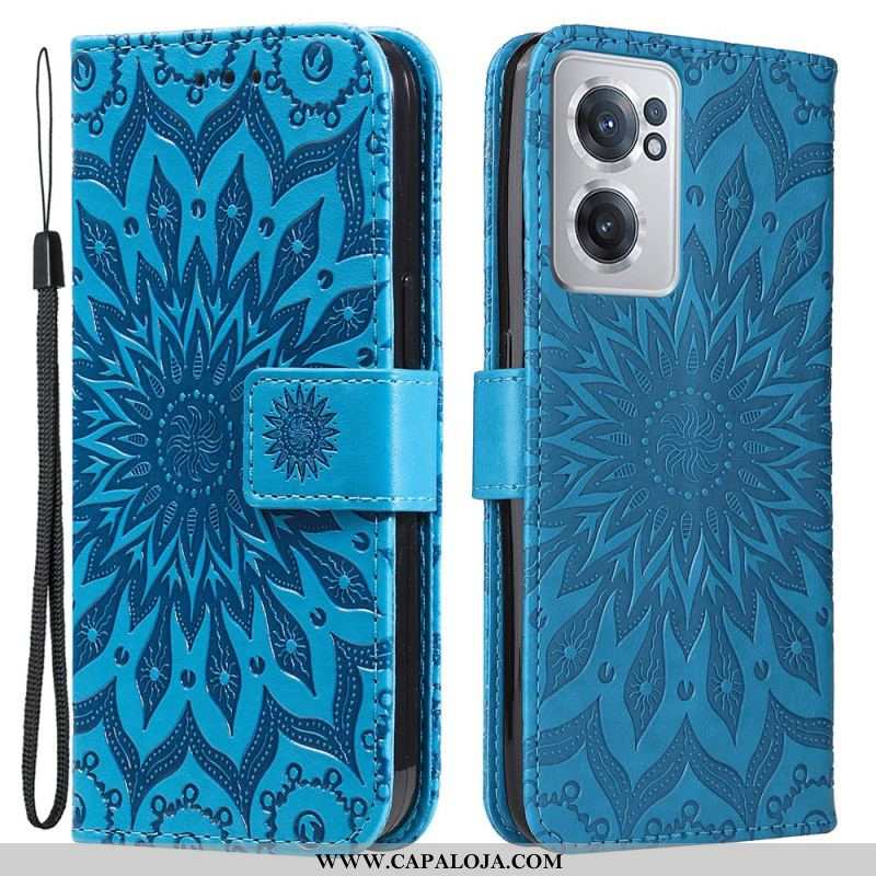 Capa De Couro Para OnePlus Nord CE 2 5G Mandala Textura