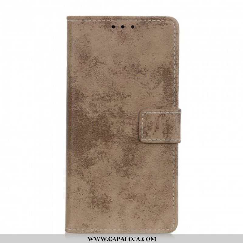 Capa De Couro Para OnePlus Nord CE 5G Couro Falso Vintage