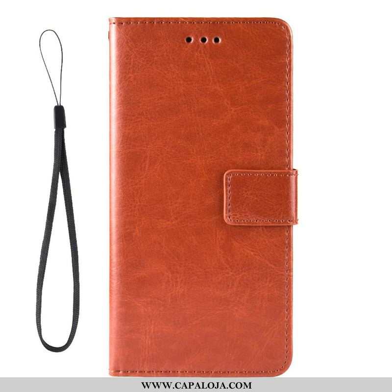 Capa De Couro Para Oppo A16 / A16s Couro Falso Chamativo