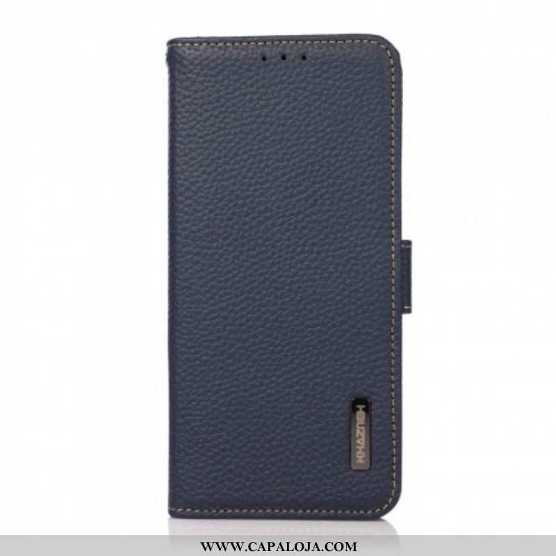 Capa De Couro Para Oppo A94 5G Couro De Lichia Khazneh Rfid