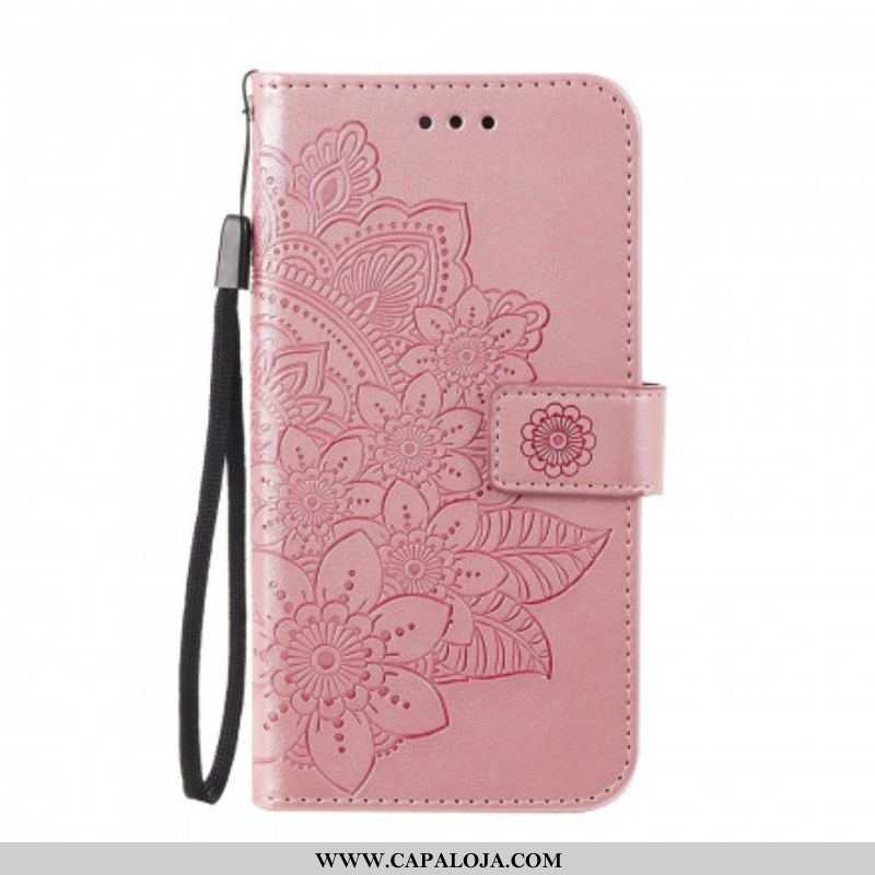 Capa De Couro Para Oppo A94 5G Flor Mandala