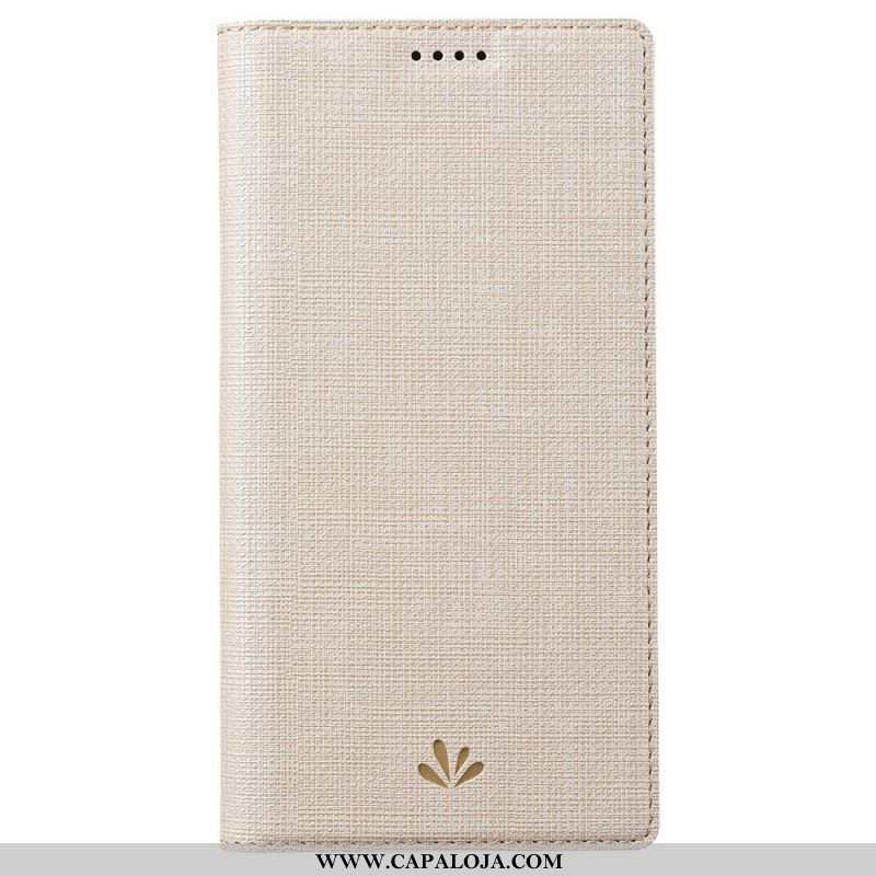 Capa De Couro Para Oppo Find X5 Lite Vili Textura De Tecido