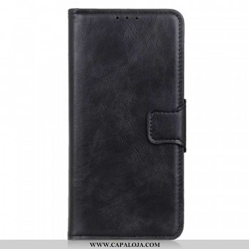 Capa De Couro Para Oppo Reno 6 Pro 5G Clássico Cavalo Louco