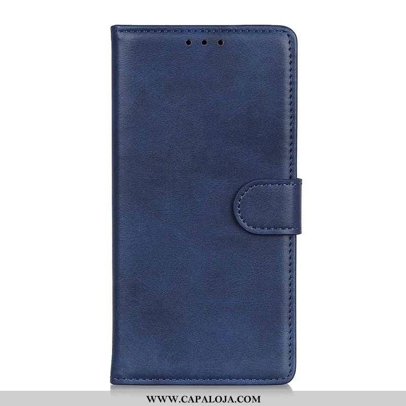 Capa De Couro Para Oppo Reno 8 Lite Estilo De Couro Fosco