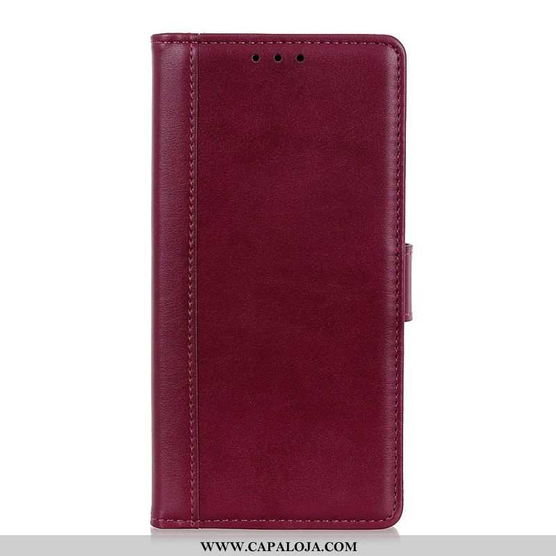 Capa De Couro Para Samsung Galaxy A13 5G / A04s Estilo Couro Elegância