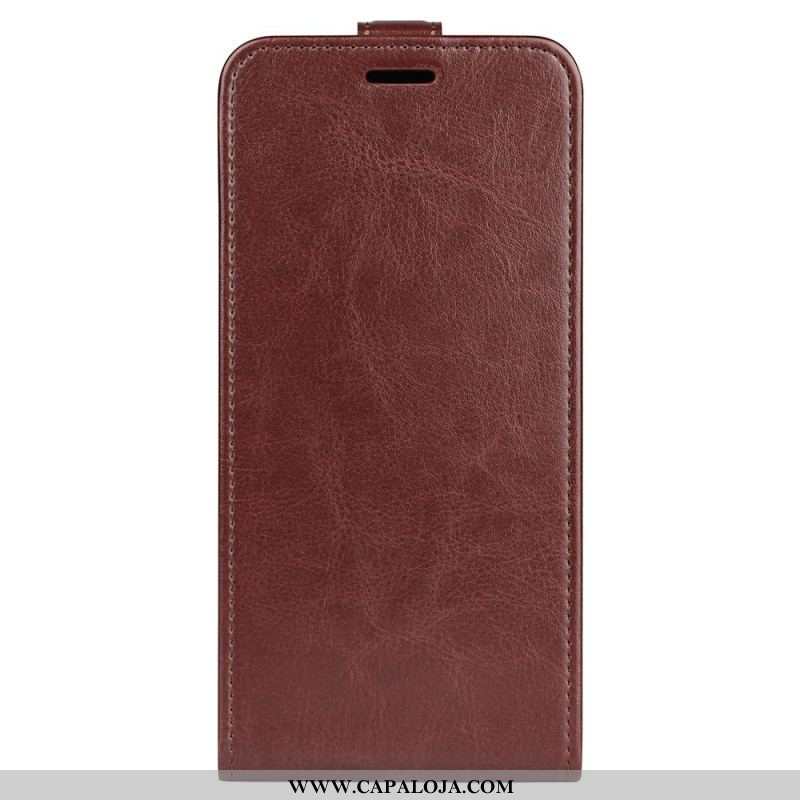 Capa De Couro Para Samsung Galaxy A13 Flip Efeito De Couro Com Aba Vertical