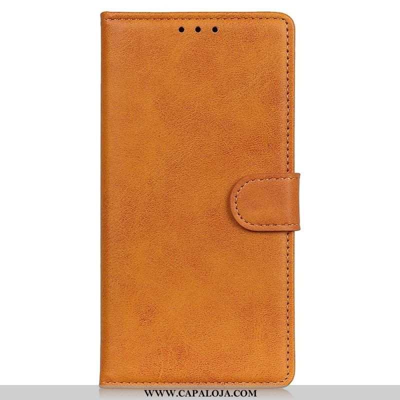 Capa De Couro Para Samsung Galaxy A14 / A14 5G Couro Sintético Fosco