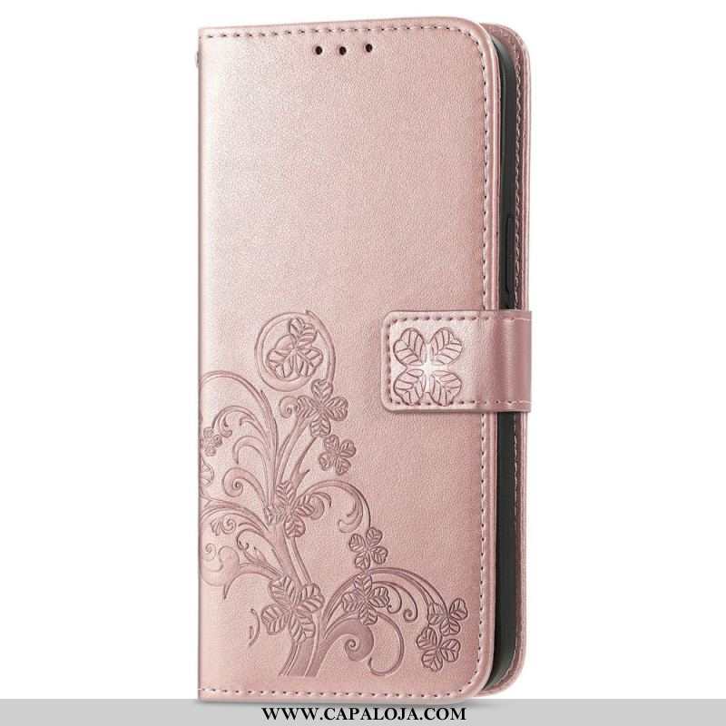 Capa De Couro Para Samsung Galaxy A14 / A14 5G Flores Abstratas