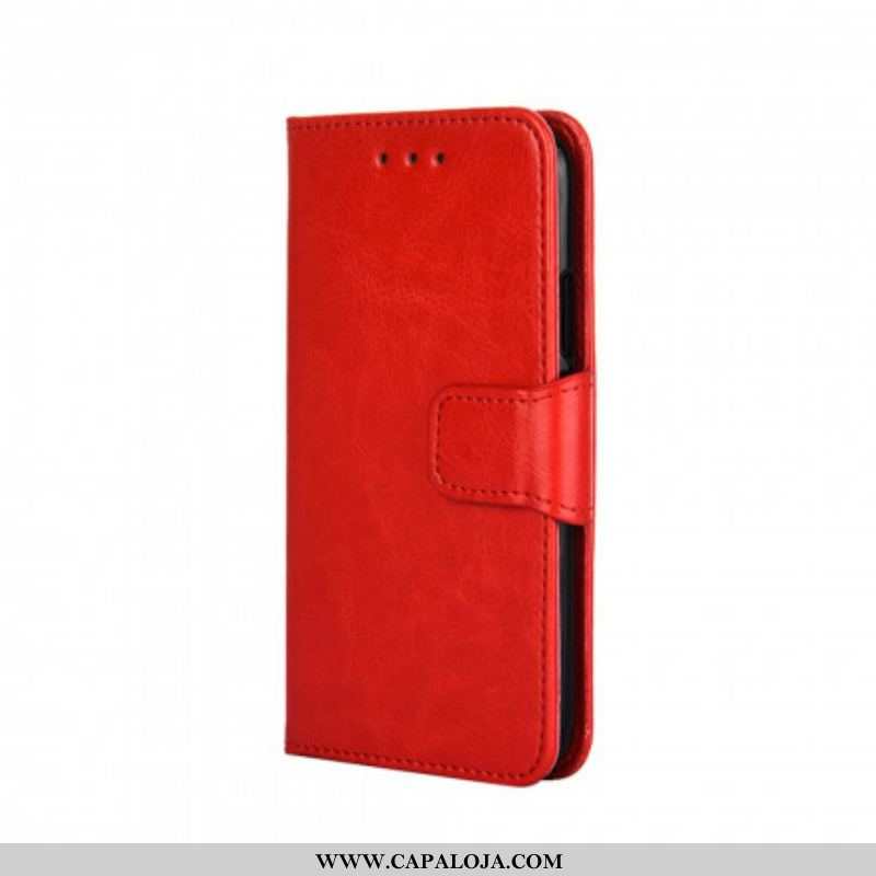 Capa De Couro Para Samsung Galaxy A42 5G Couro Sintético Vitrificado