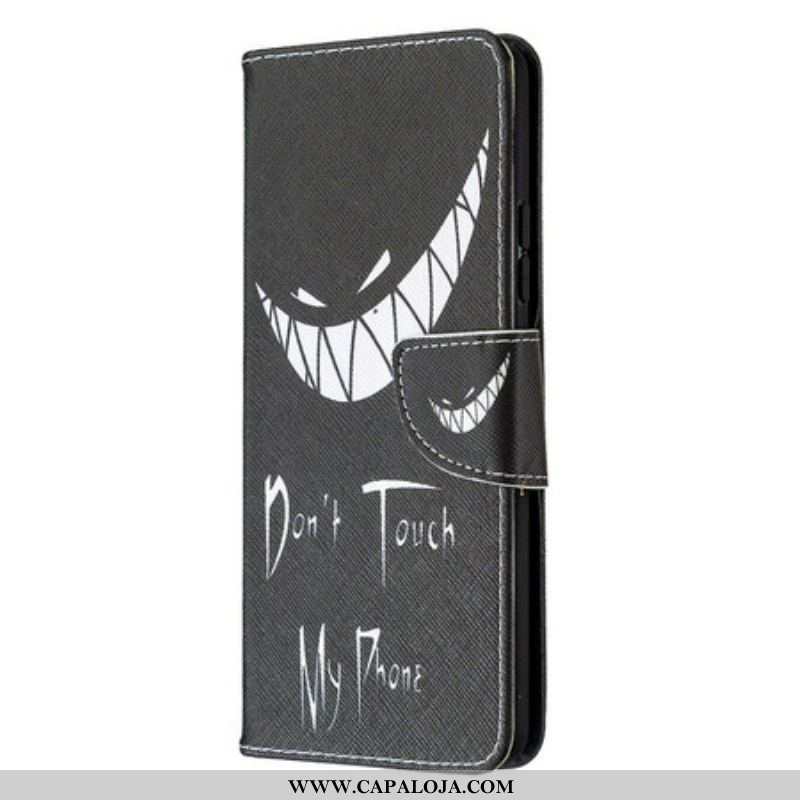 Capa De Couro Para Samsung Galaxy A42 5G Telefone Do Diabo