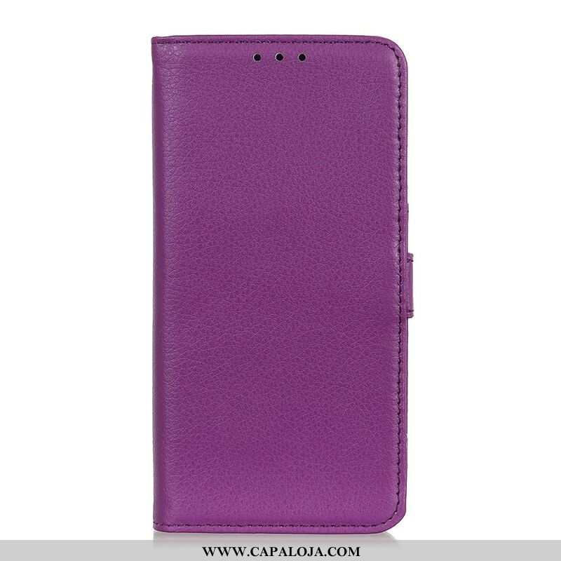 Capa De Couro Para Samsung Galaxy A52 4G / A52 5G / A52s 5G Tradicionalmente Lichia