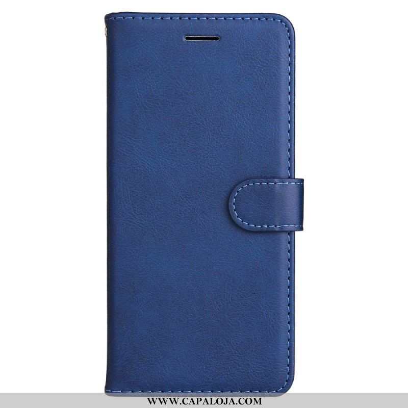 Capa De Couro Para Samsung Galaxy A53 5G De Cordão Estilo De Couro Simples Com Tiras