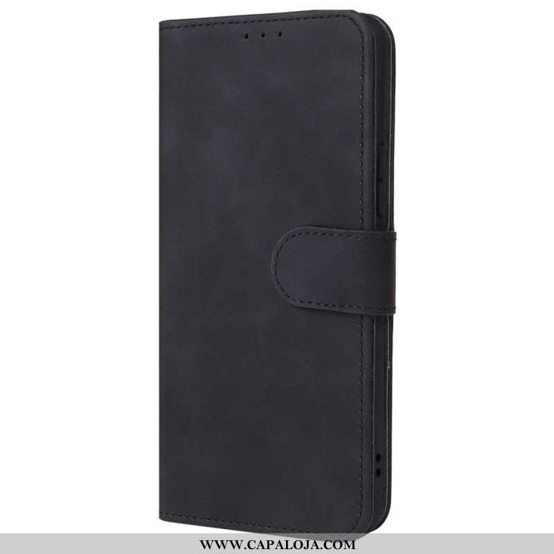 Capa De Couro Para Samsung Galaxy A53 5G Toque De Pele