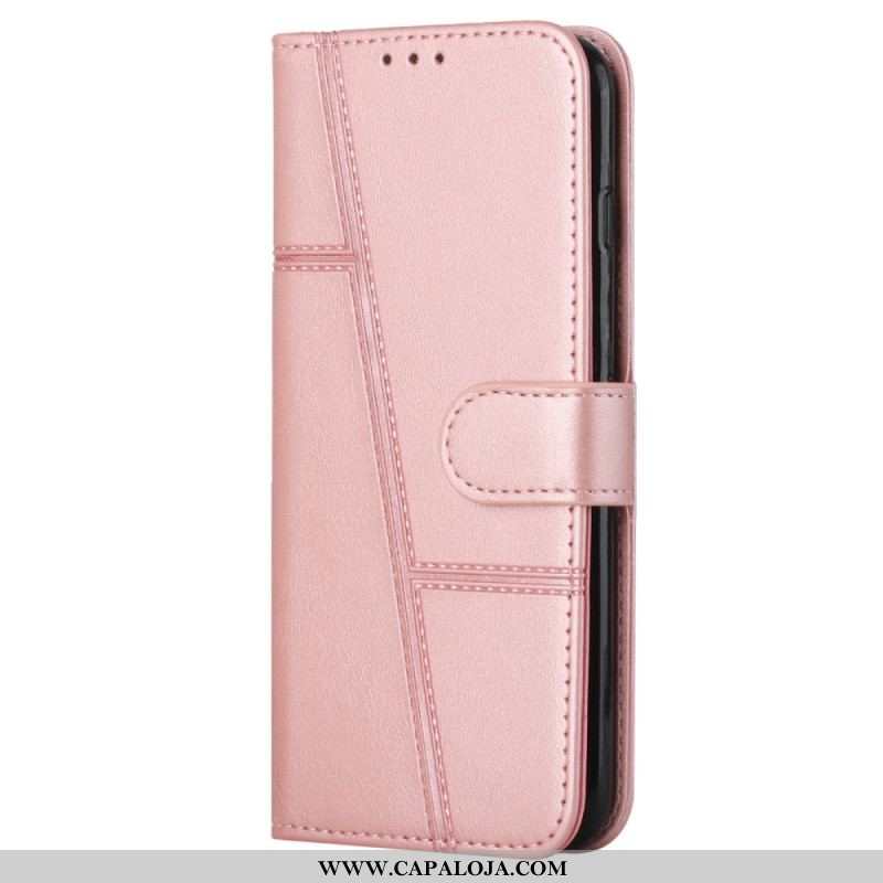 Capa De Couro Para Samsung Galaxy A54 5G De Cordão Negócios Em Cordão