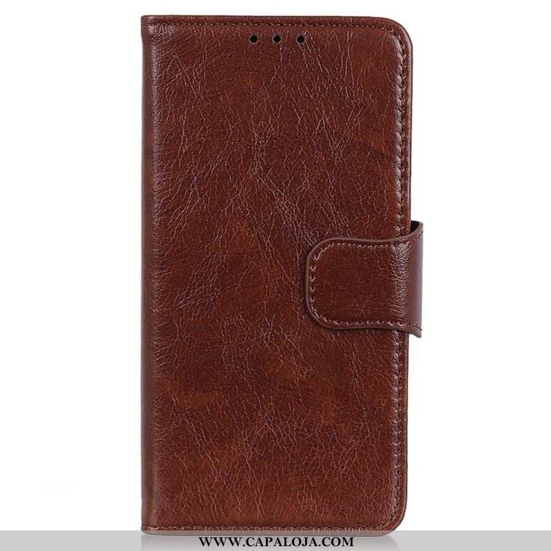 Capa De Couro Para Samsung Galaxy M23 5G Couro Napa Rachado