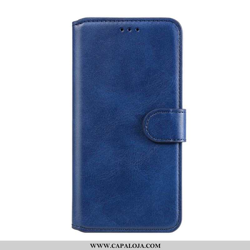 Capa De Couro Para Samsung Galaxy M32 Clássico