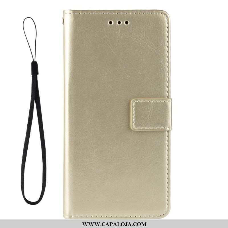 Capa De Couro Para Samsung Galaxy M32 Couro Falso Chamativo