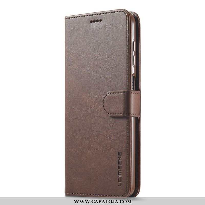 Capa De Couro Para Samsung Galaxy M32 Lc.imeeke Efeito Couro