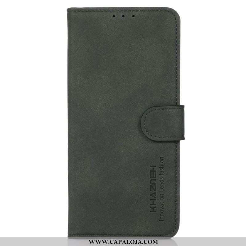 Capa De Couro Para Samsung Galaxy M52 5G Efeito Couro Vintage Khazneh