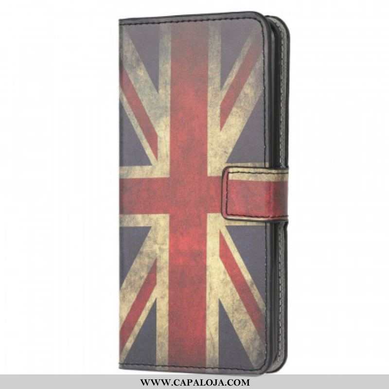 Capa De Couro Para Samsung Galaxy M53 5G Bandeira Inglesa