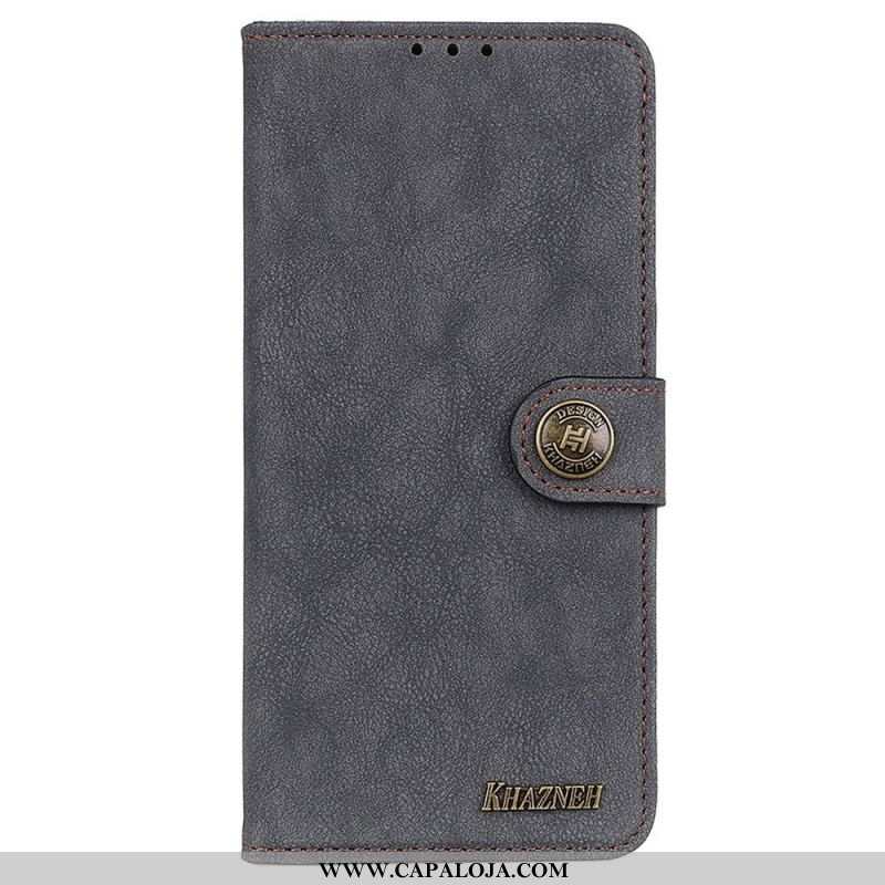 Capa De Couro Para Samsung Galaxy M53 5G Couro Rachado Khazneh