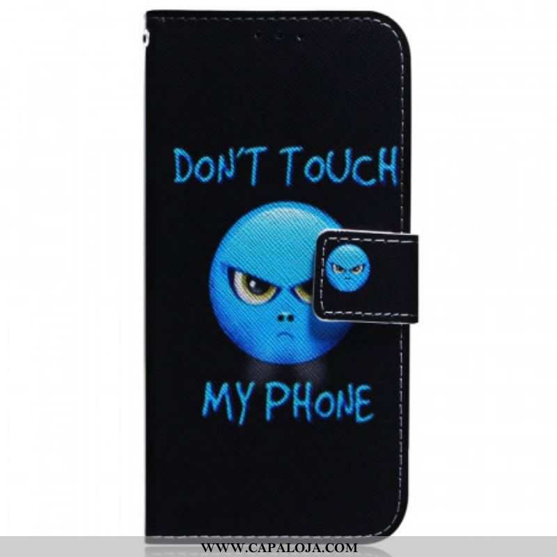 Capa De Couro Para Samsung Galaxy M53 5G Emoji Telefone