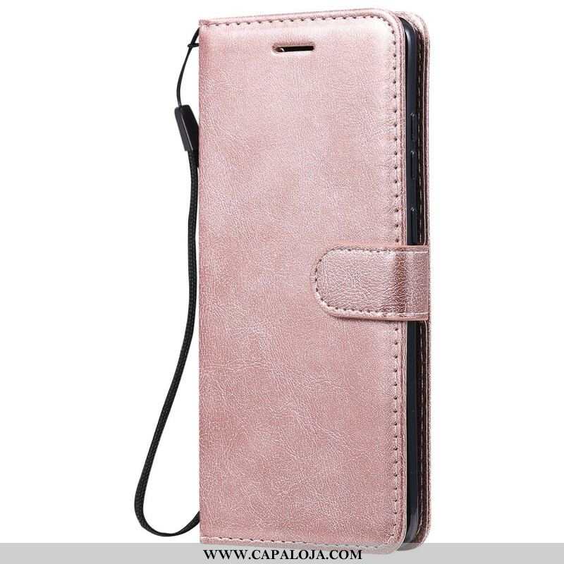 Capa De Couro Para Samsung Galaxy S20 Plus / S20 Plus 5G De Cordão Efeito De Couro Com Tiras