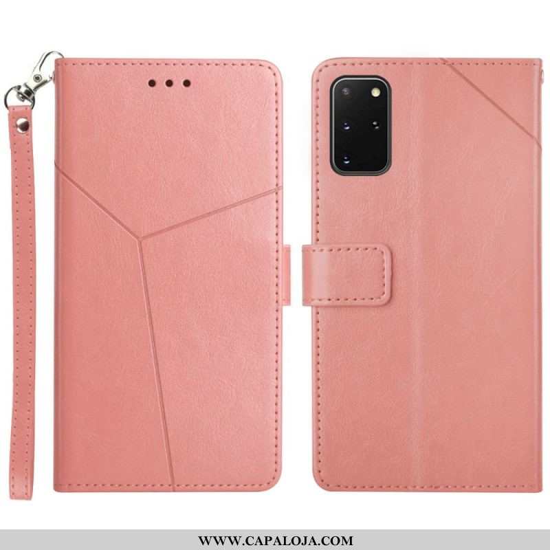 Capa De Couro Para Samsung Galaxy S20 Plus / S20 Plus 5G Estilo Couro Geo Y Design