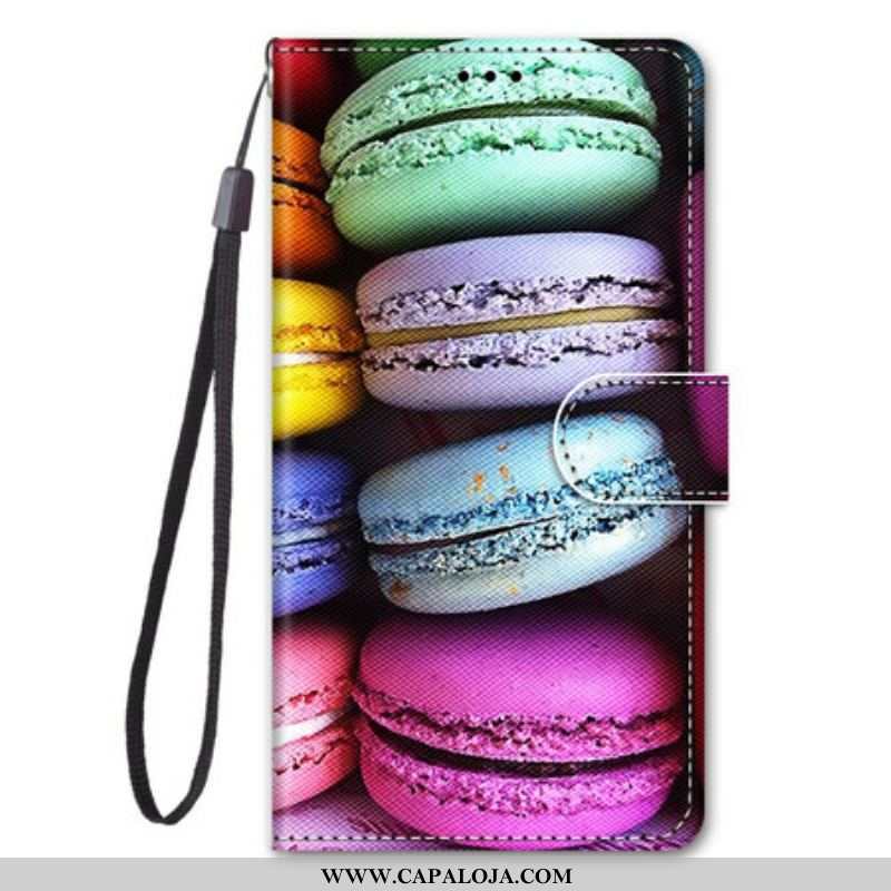 Capa De Couro Para Samsung Galaxy S21 5G Macarons