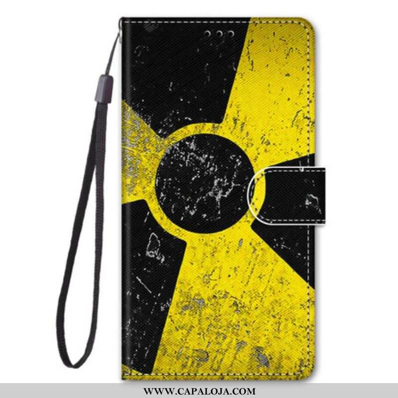 Capa De Couro Para Samsung Galaxy S21 5G Perigo