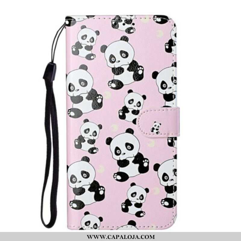 Capa De Couro Para Samsung Galaxy S21 5G Que Pandas