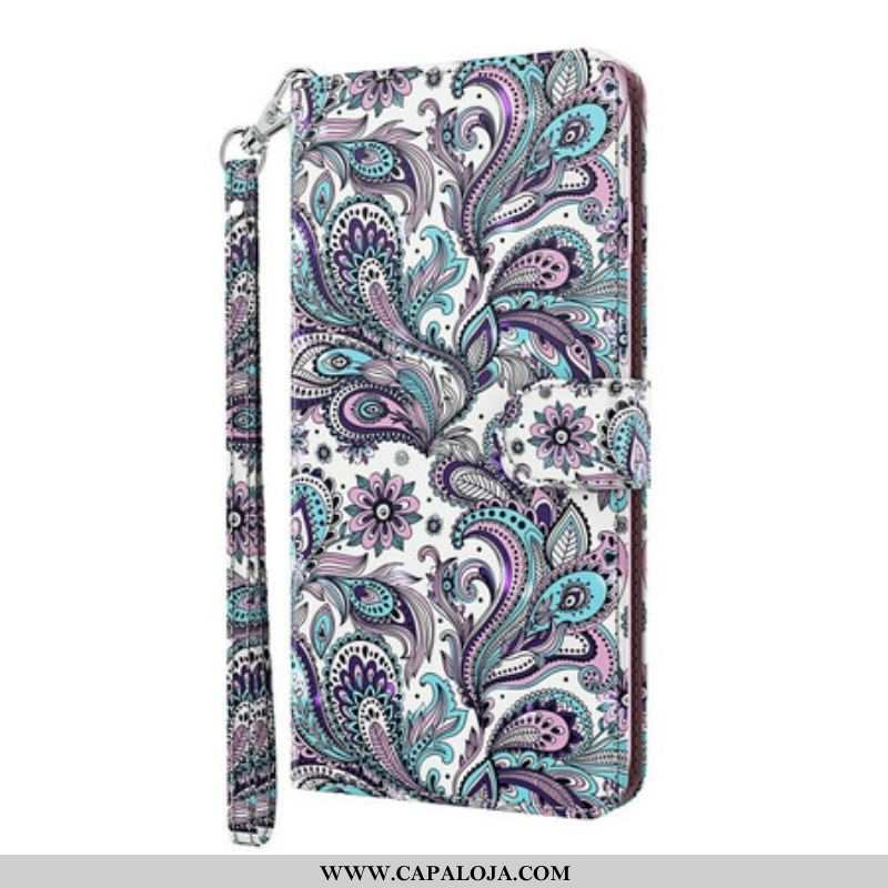 Capa De Couro Para Samsung Galaxy S21 5G Renda Chique