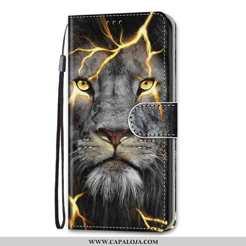 Capa De Couro Para Samsung Galaxy S21 Plus 5G Felino Mágico