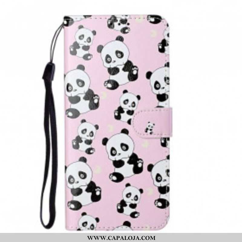 Capa De Couro Para Samsung Galaxy S21 Ultra 5G Que Pandas