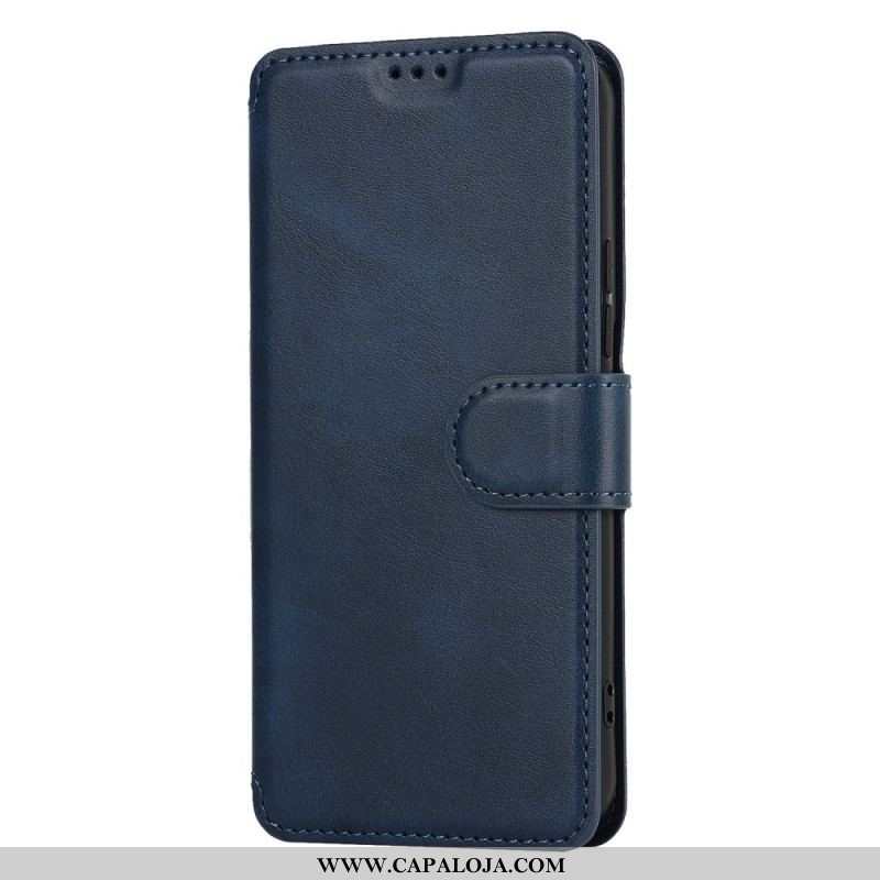 Capa De Couro Para Samsung Galaxy S22 5G Efeito Couro Vintage Fosco