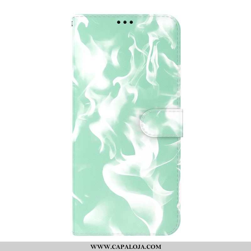 Capa De Couro Para Samsung Galaxy S22 Plus 5G Padrão Abstrato