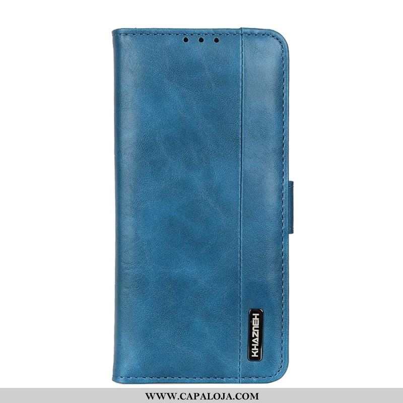 Capa De Couro Para Samsung Galaxy S22 Ultra 5G Couro Sintético Elegance Khazneh