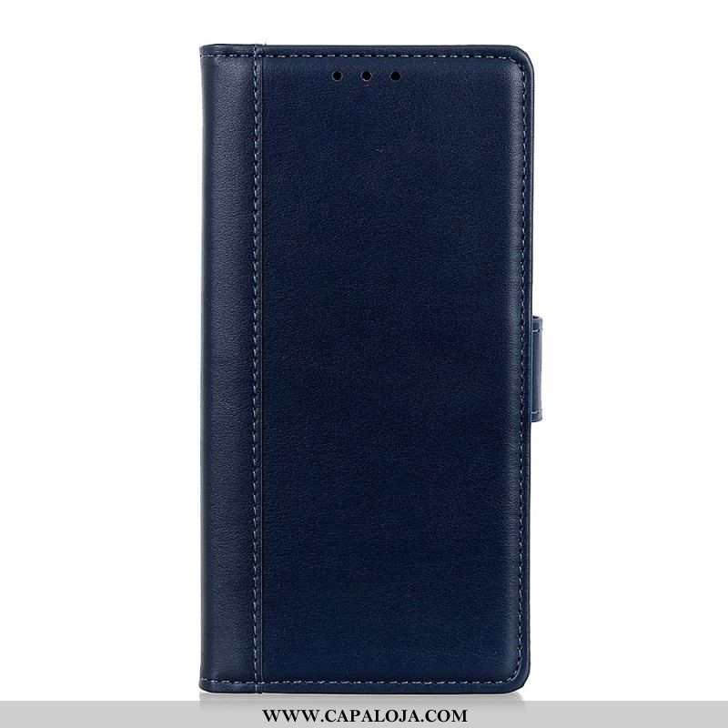 Capa De Couro Para Samsung Galaxy S23 5G Estilo De Couro