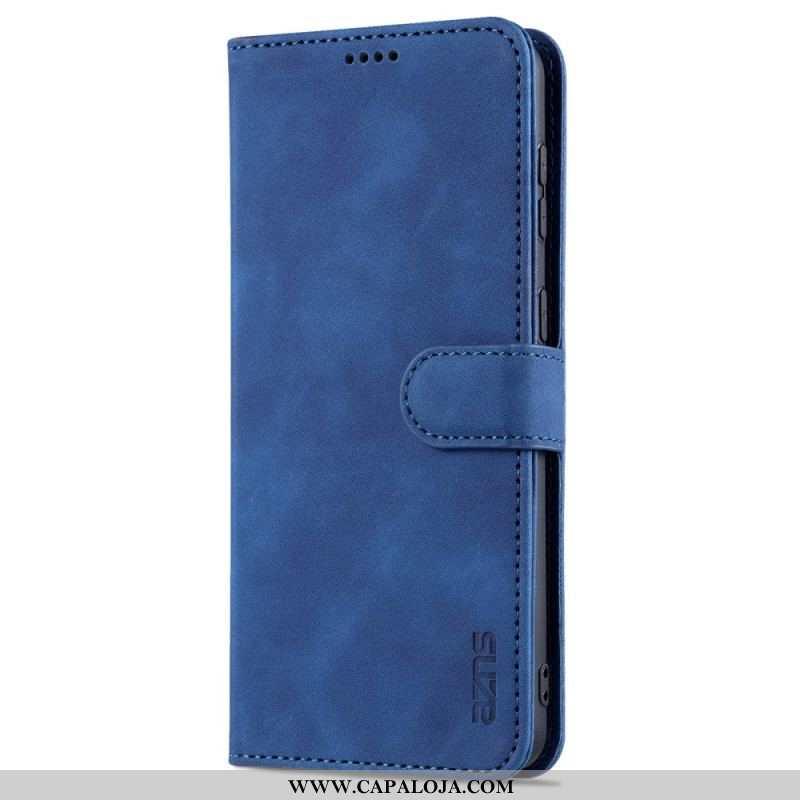 Capa De Couro Para Samsung Galaxy S23 Plus 5G Efeito Couro Azns