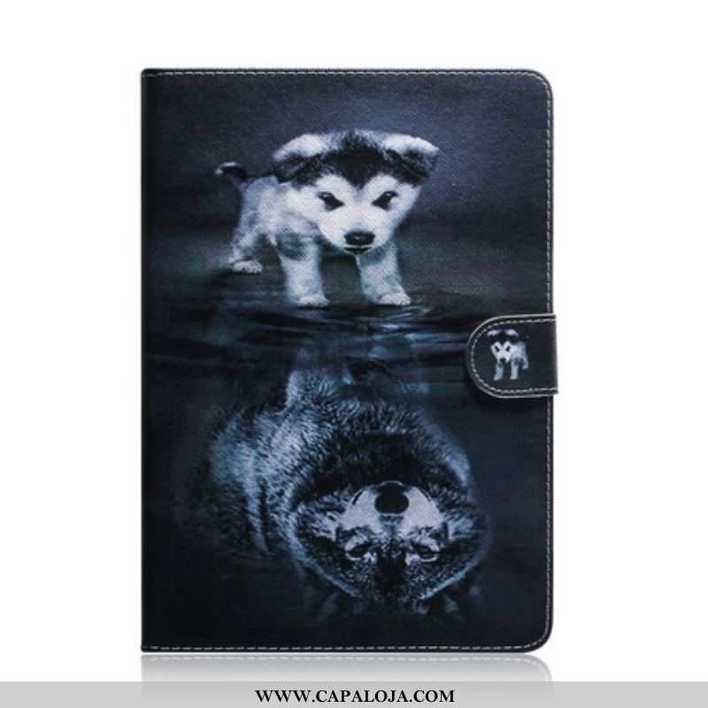 Capa De Couro Para Samsung Galaxy Tab S8 / Tab S7 Sonho De Cachorrinho